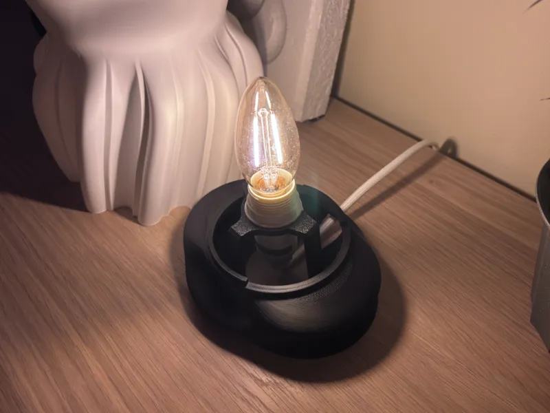 Curtain Light Base — Modular E14 Lamp Base