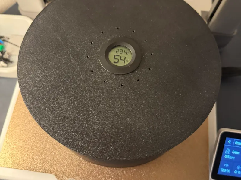 Filament drying cover for A1 with hygrometer