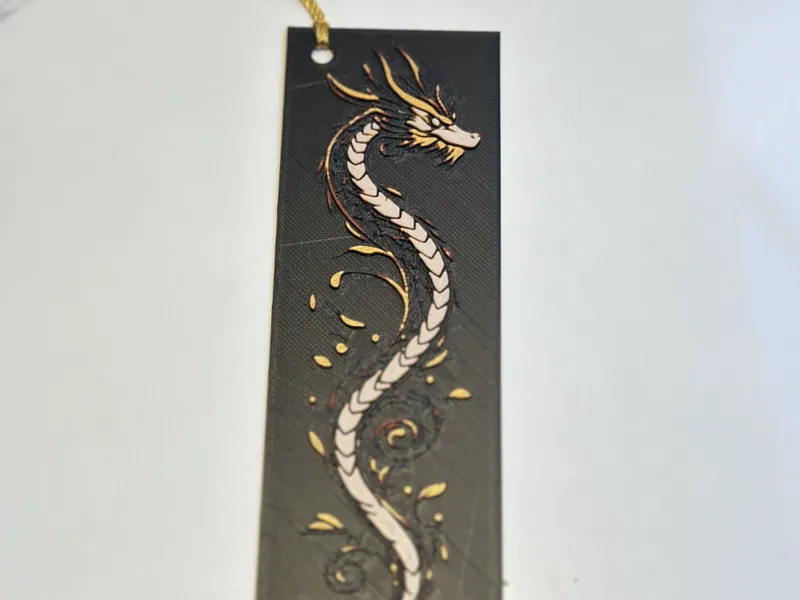 Golden Dragon bookmark - 4 colours