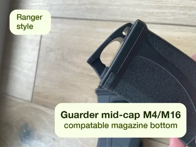 Guarder Mid-Cap M4 magazine bottom - Ranger Plate