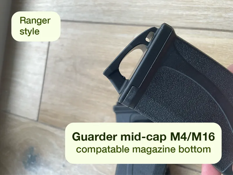 Guarder Mid-Cap M4 magazine bottom - Ranger Plate