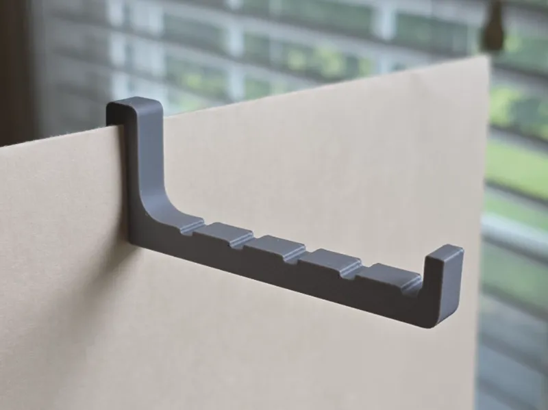 Keychain Hook for Cubicle Metal Shelf - Shortest