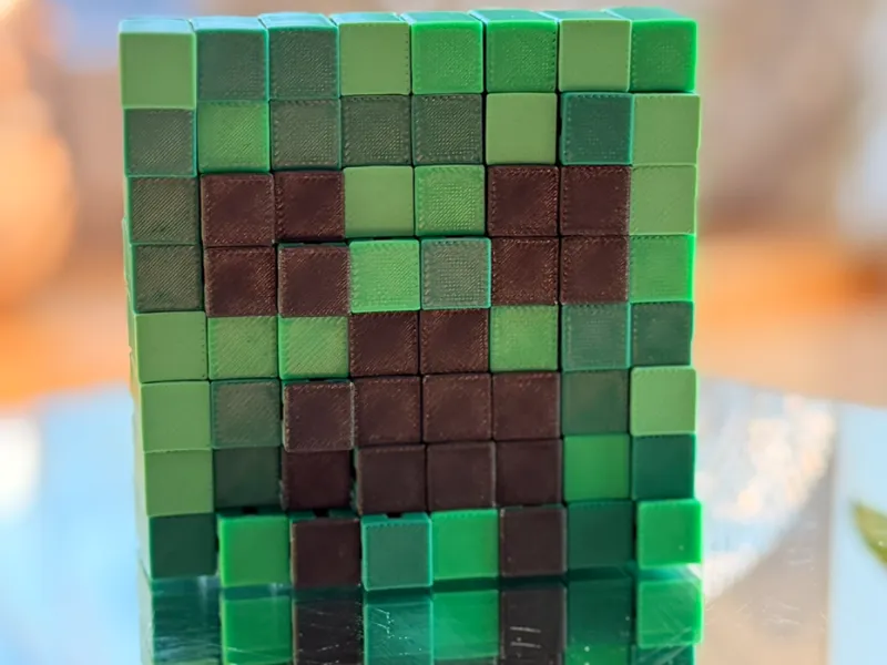 Minecraft Creeper Stress Cube Modular Fidget Block