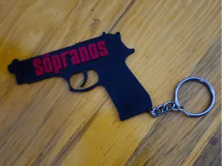The Sopranos Pistol Keychain