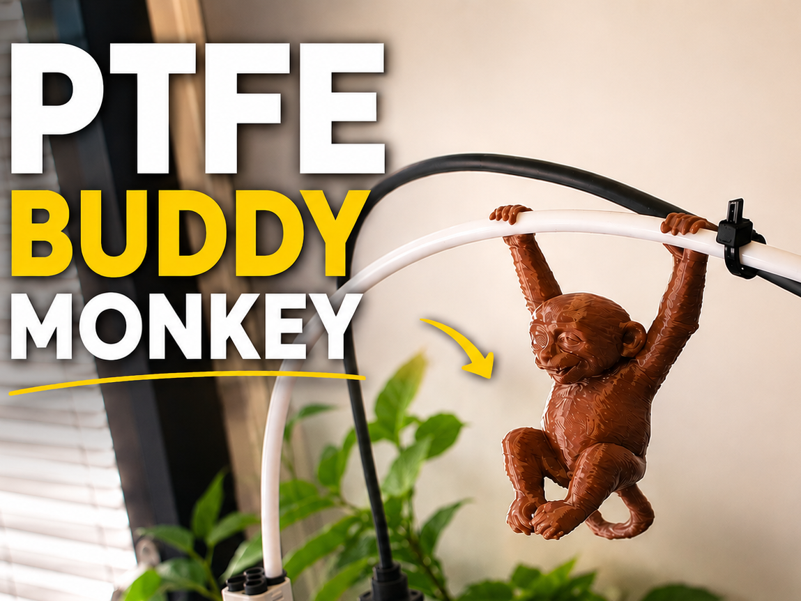 Buddy Monkey – Cute PTFE Tube Cable Guide