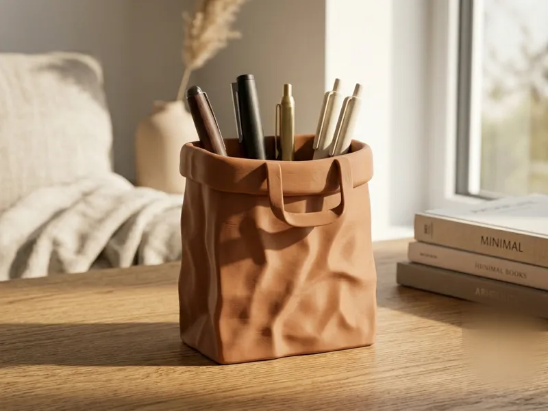 Paper Bag Pen Holder