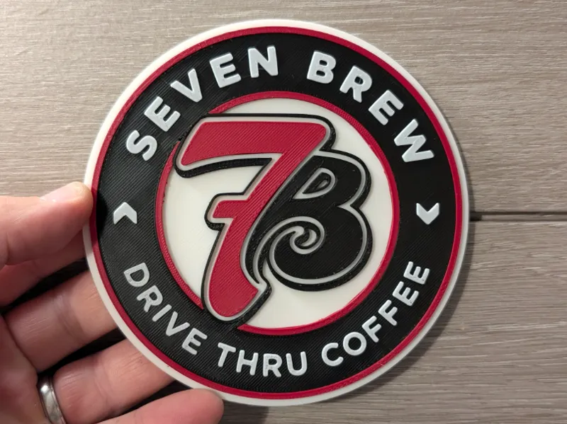 7-Brew Seven Brew logo sign plaque 2-sizes