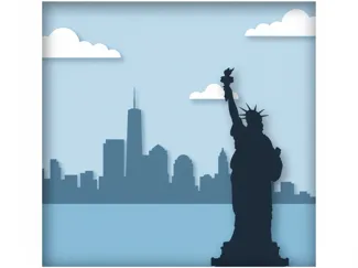 NYC Shadow Box | Skyline & Statue of Liberty