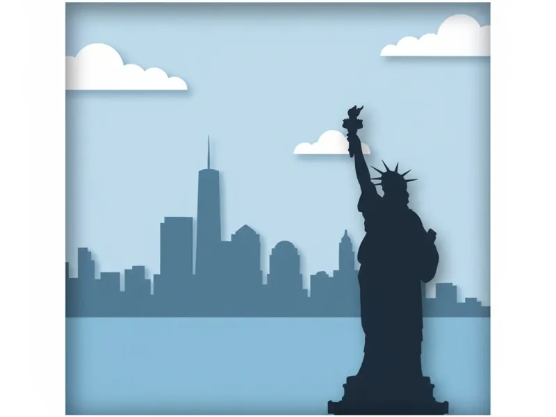 NYC Shadow Box | Skyline & Statue of Liberty