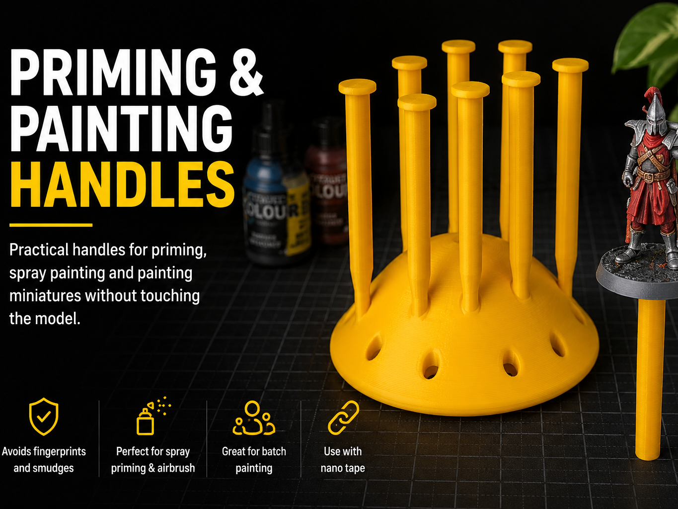 Priming & Painting Handles with Storage Stand
