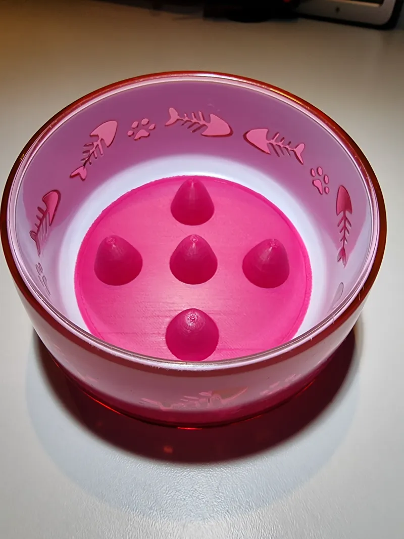 Pet bowl slow eat inlay