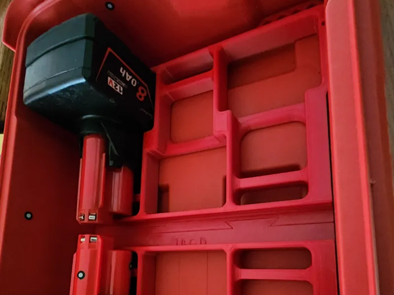 M12 Packout Battery Holder- 8AH capacity 