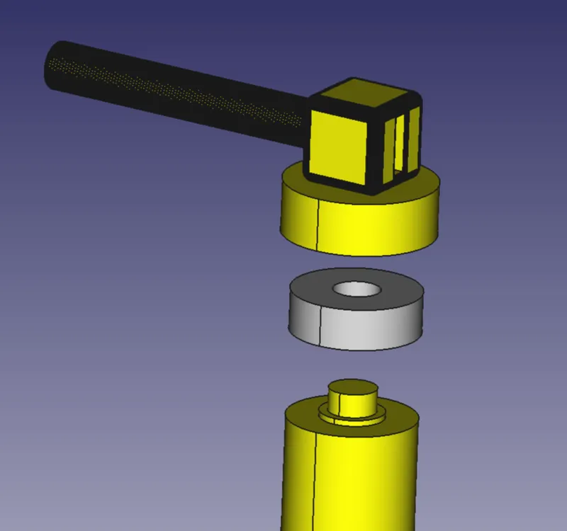 New horizontal axis with 608ZZ bearing
