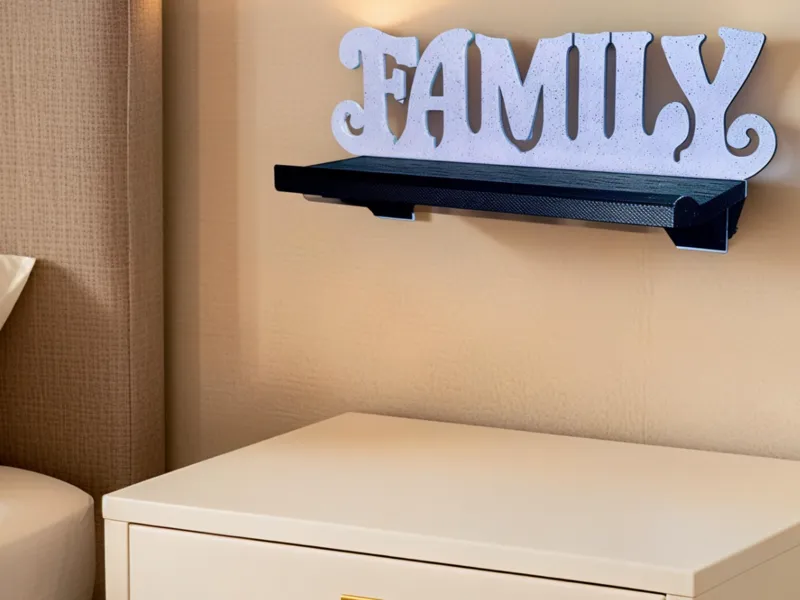 Wall Shelf With Family Text