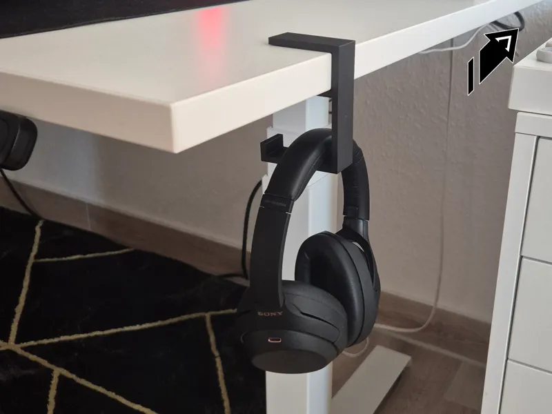Minimalistic headset desk mount (parametric)
