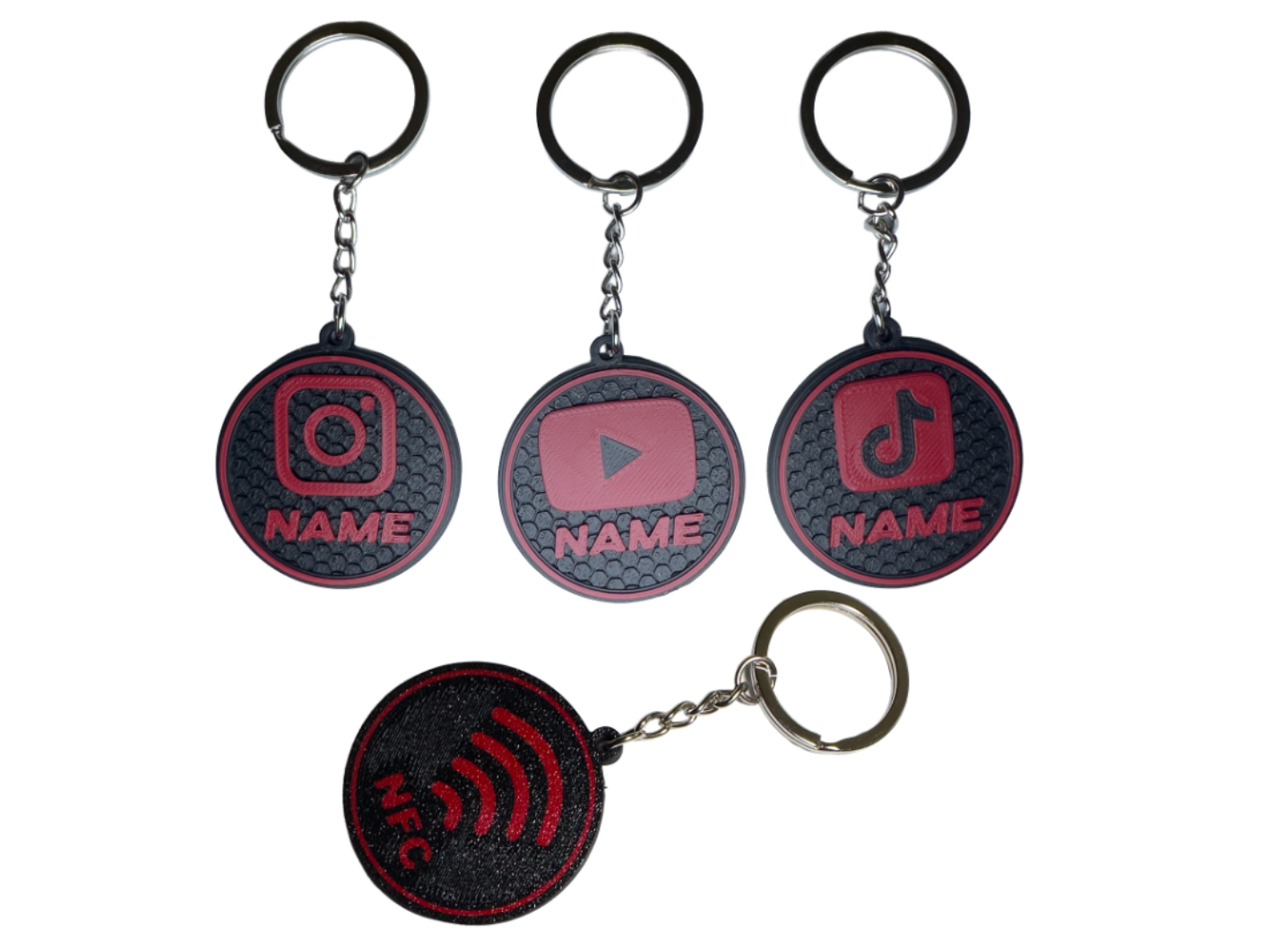 NFC Social Media Keychain