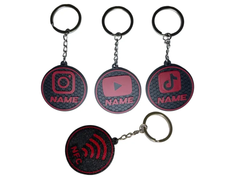 NFC Social Media Keychain