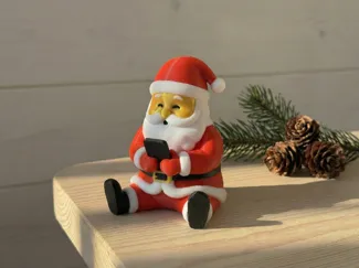 Figura Santa Claus con Telefono