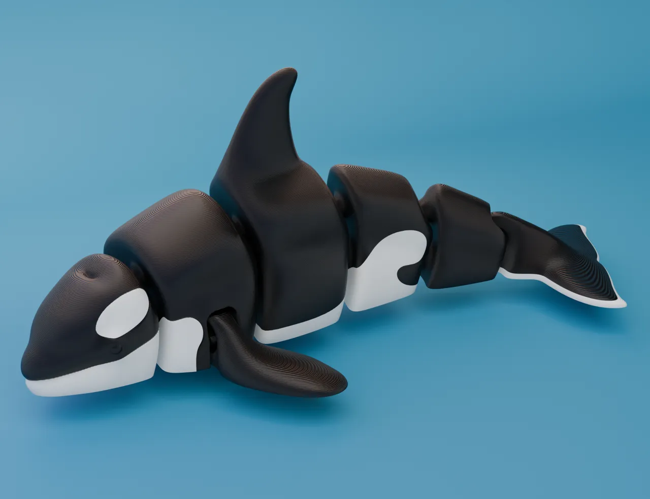 Articulated Orca (singlecolor and multicolor) view 3
