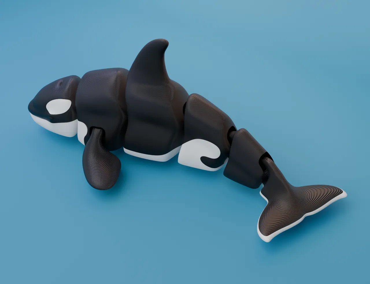 Articulated Orca (singlecolor and multicolor) view 4