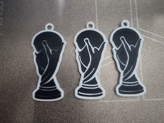 World cup trophy keychain 3 options