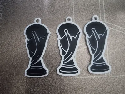 World cup trophy keychain 3 options
