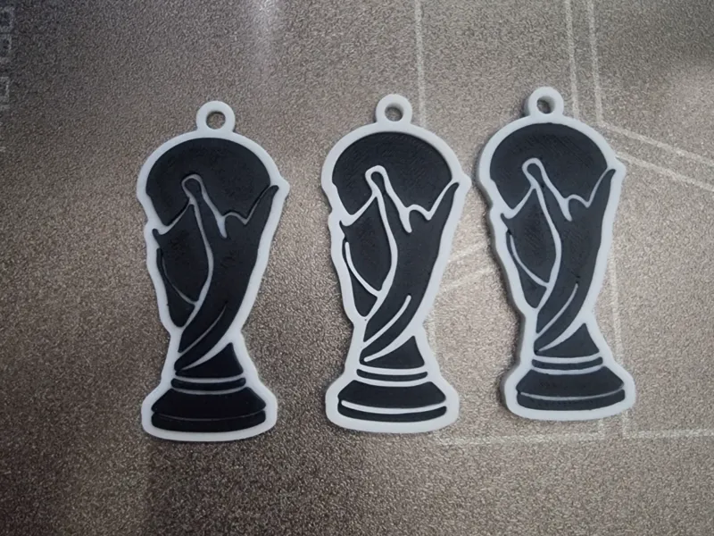 World cup trophy keychain 3 options