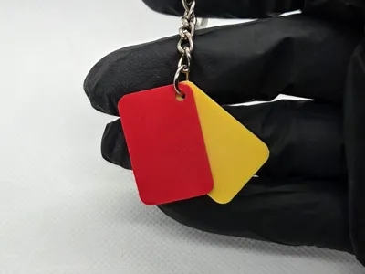 Football Referee Cards Keychain
