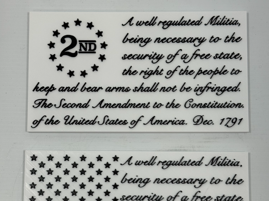 2A Constitution Flag – 3D Wall Art 2 Versions