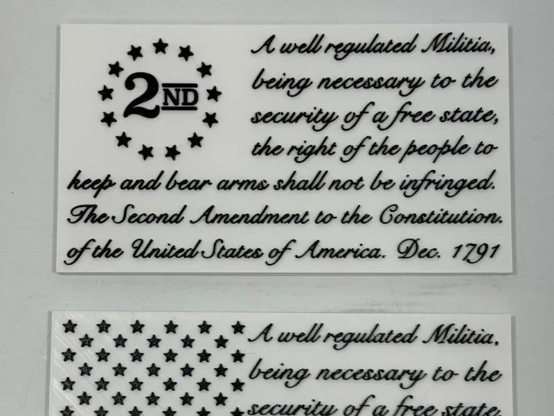 2A Constitution Flag – 3D Wall Art 2 Versions