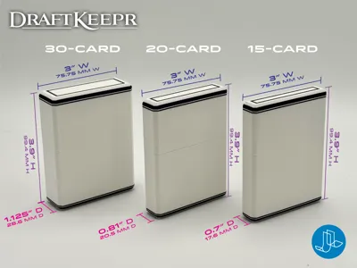 DraftKeepr 15, 20, 30-Card MTG Cube Drafting Boxes