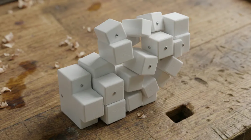 Dynamic Cube Cascade - Free 3D Print Model - MakerWorld