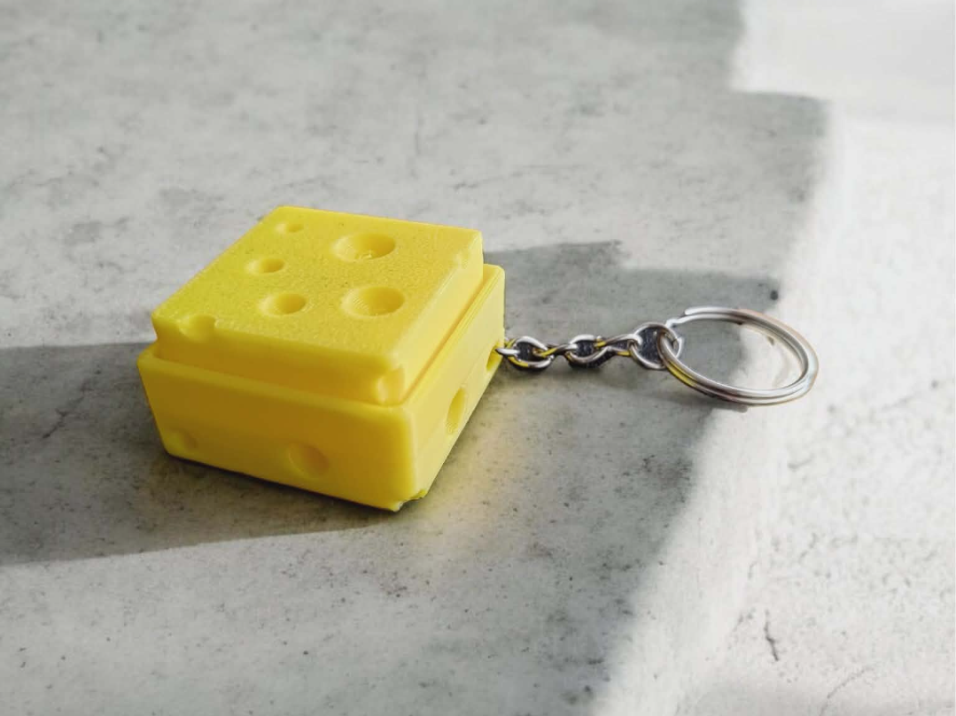 Cheesy clicker keychain v2 full cheese fidget