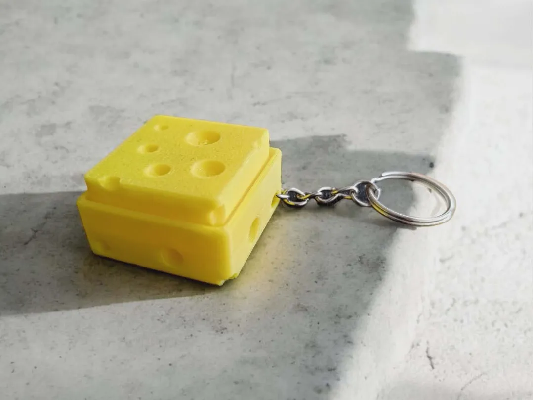Cheesy clicker keychain v2 full cheese fidget - Free 3D Print Model ...