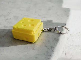 Cheesy clicker keychain v2 full cheese fidget