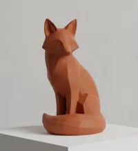 Statue abstraite de renard low poly — photo 3