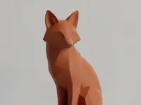 Statue abstraite de renard low poly — photo 2