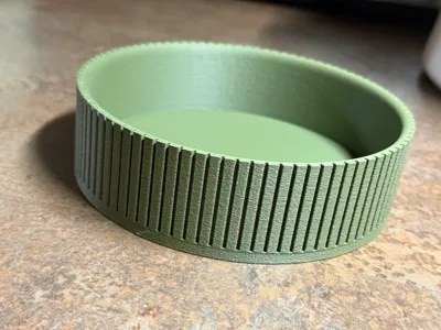 Modern Ribbed Decorative Bowl & Fuzzy Skin