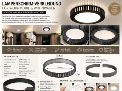 Motorhome Lampshade - Caravan 