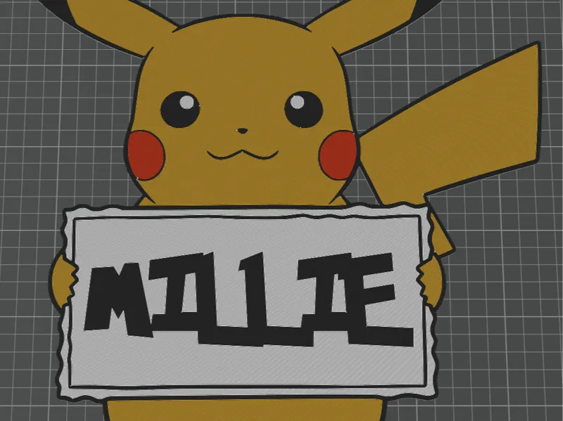 Pikachu Porte-Nom Personnalisable