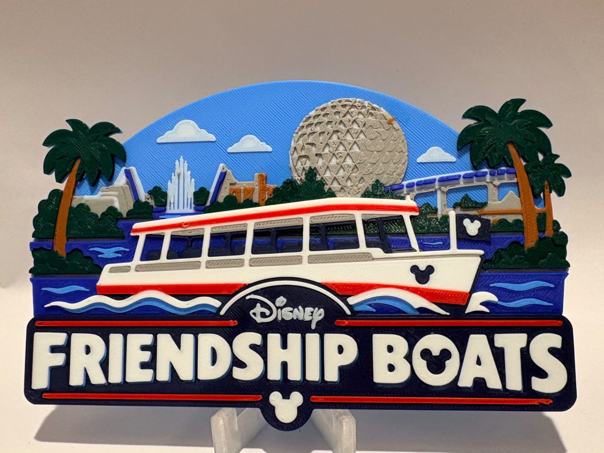 Disney Friendship Boats Inspired Sign 3D model