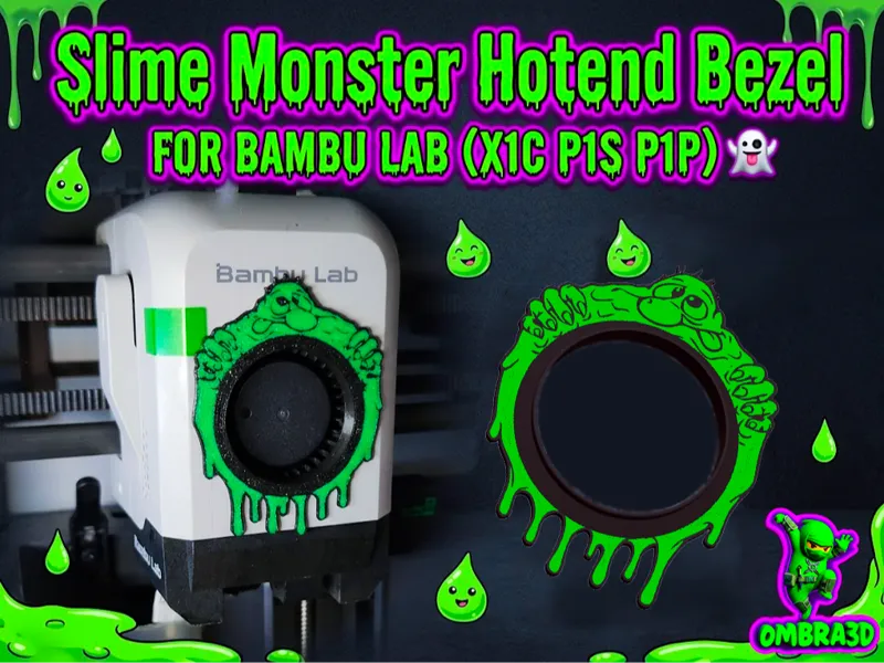 Slime Monster Hotend Bezel for (X1C  P1S  P1P)