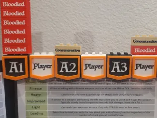 Initiative Markers w/Frames and Turn Marker