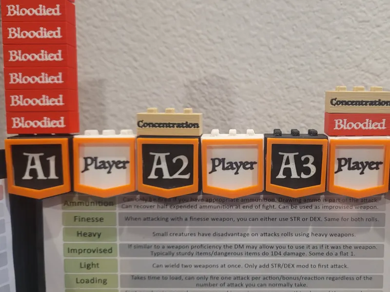 Initiative Markers w/Frames and Turn Marker