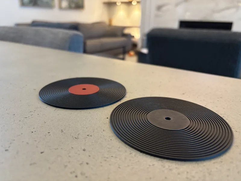 Vinyl Record Bar Coasters