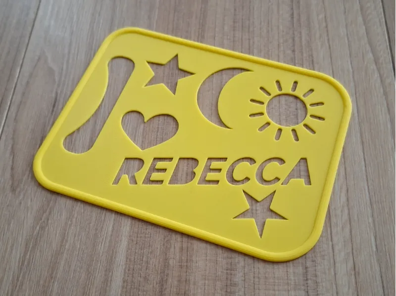 STENCIL PER DISEGNO CON NOME E FORMINE 