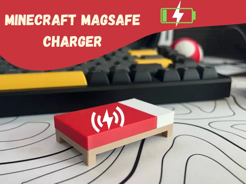 Minecraft bed Magsafe charger 