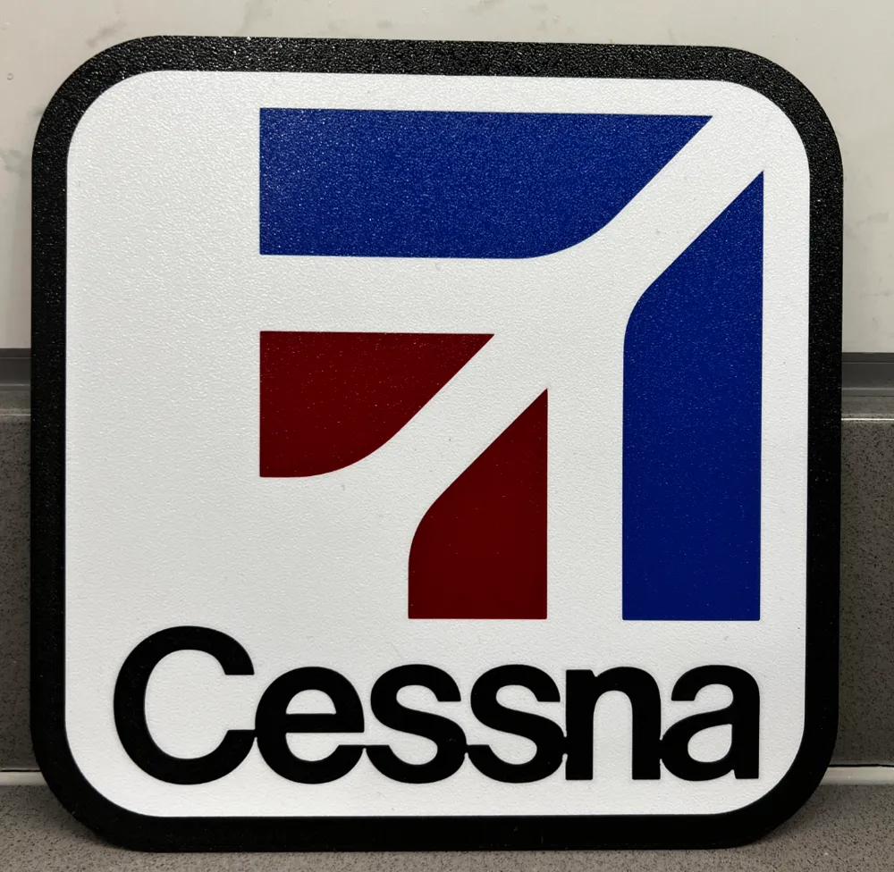 Cessna Aircraft Logo Display Sign - Free 3D Print Model - MakerWorld, image size:1000x976