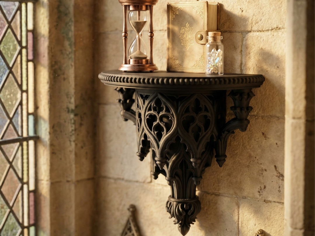 Baroque Rococo Shelf - Airy Scrollwork Wall