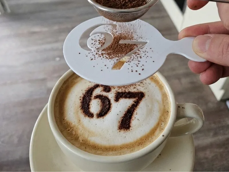 Kaffee-/ Getränkeschablone 67